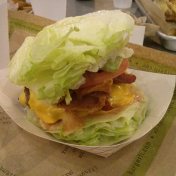BurgerFi - BurgerFi cheeseburger with bacon with lettuce bun substitute - Burgers Near Me - Glenview, Illinois BurgerFi - BurgerFi cheeseburger with bacon with lettuce bun substitute - Burgers Near Me - Glenview, Illinois