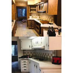 Wayne Painting - Mobile home remodel- kitchen cabinets