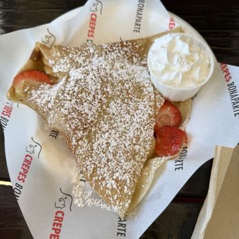 Crepes Bonaparte - Strawberry banana crepe - Desserts Near Me - Fullerton, California