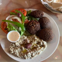Falafel Plate with Babaghanouj Salad