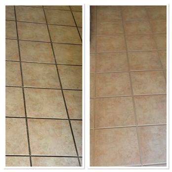 Floors Like New - Before and after, our deep cleaning process removes dirt and grime - Tiling Near Me - Glendale, Arizona Floors Like New - Before and after, our deep cleaning process removes dirt and grime - Tiling Near Me - Glendale, Arizona
