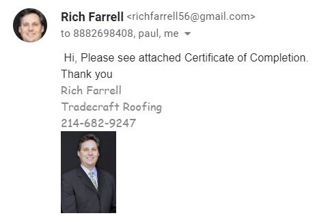 Slide of Tradecraft Roofing