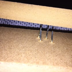 American Freight: Furniture and Mattress - This is the inside of bed frame. Supposed to hold up mattress and box spring.