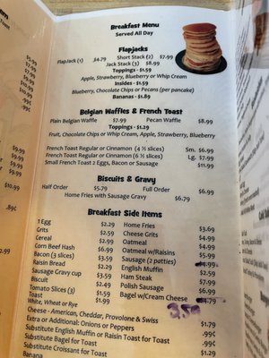 Menu photo 4 Flapjacks and More Port Orange, FL