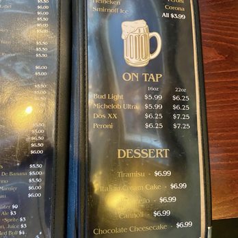 Luigi's - Wine , beer and dessert menu - Italian Near Me - Skiatook, Oklahoma