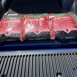 Walmart Garden Center - Three bags of expensive dirt for my wife!