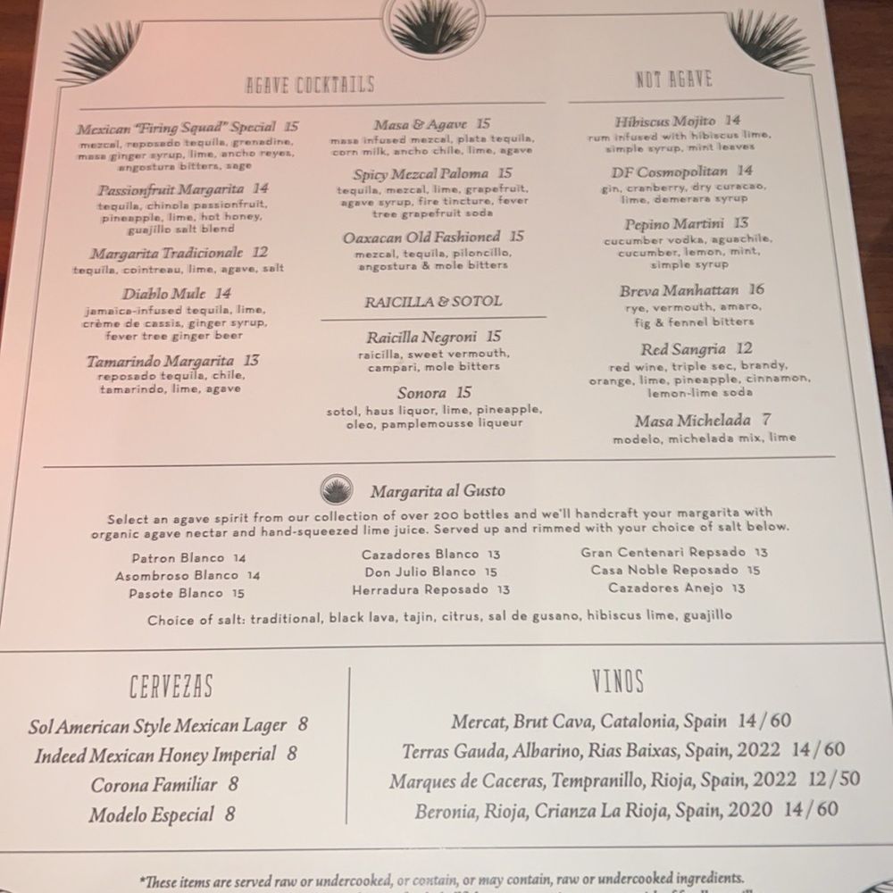 Masa & Agave - Drink menu - Mexican Near Me - Minneapolis, Minnesota Masa & Agave - Drink menu - Mexican Near Me - Minneapolis, Minnesota