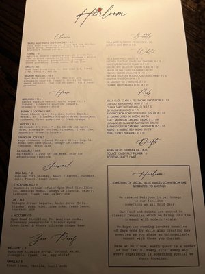Menu photo 7 Heirloom Reston, VA