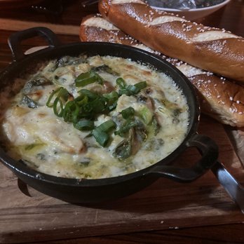 The Brixton - Bone Marrow spinach and artichoke dip - Cocktail Bars Near Me - Babylon, New York The Brixton - Bone Marrow spinach and artichoke dip - Cocktail Bars Near Me - Babylon, New York