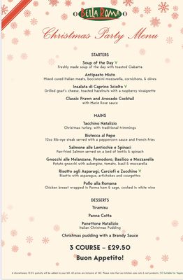 Menu photo 2 Bella Roma London, XGL Menu photo 2 Bella Roma London, XGL