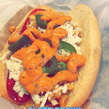 L&B Gyros - Elote hotdog fresh from the grill - Burgers Near Me - Bettendorf, Iowa L&B Gyros - Elote hotdog fresh from the grill - Burgers Near Me - Bettendorf, Iowa
