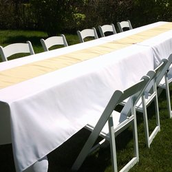 BC Event's Rentals - WHITE TABLE LINEN AVAILABLE FOR RENTAL