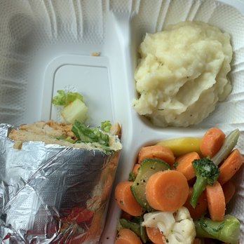 Zorba - Half of a chicken wrap with mashed potatoes and veggies - Greek Near Me - Round Rock, Texas