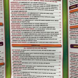 Lunch menu