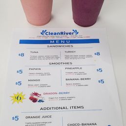 Banana-Berry Smoothie and a Dragon-Berry Smoothie to start the day right!