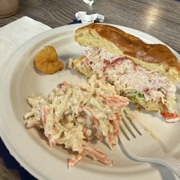 Lobster roll with Cole Slaw Lobster roll with Cole Slaw