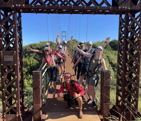 Longest Suspension Bridge in Hawaii! - In addition to our amazing zipline course, our magnificent suspension bridge soars 1,600 feet in elevation above the jungle floor, providing expansive views of Maui’s northwest coastline and the neighboring islands of Moloka’i and Lāna’i. Spanning 360 feet…it’s got a guaranteed WOW factor!
