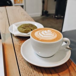 Flat white and mocha cookie