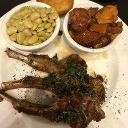 SEARED LAMBCHOPS LIMA BEANS YAMS SEARED LAMBCHOPS LIMA BEANS YAMS