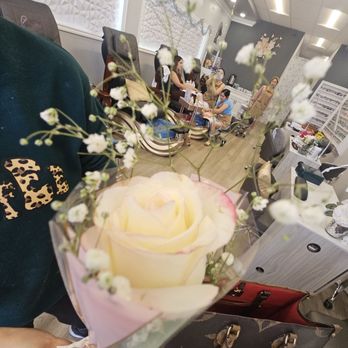 Luxury Nails & Spa - Mia gave each of her clients this weekend a beautiful rose and Korean she a bitter light hand and body lotion for Mother's Day. - Nail Salons Near Me - Huntington Beach, California