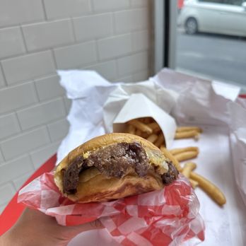7th Street Burger Financial District - Cheeseburger with Fries - Burgers Near Me - New York, New York 7th Street Burger Financial District - Cheeseburger with Fries - Burgers Near Me - New York, New York