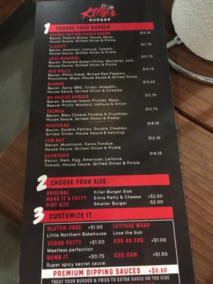 Menu photo 2 Killer Burger Hayden Hayden, ID Menu photo 2 Killer Burger Hayden Hayden, ID