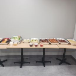a table of food