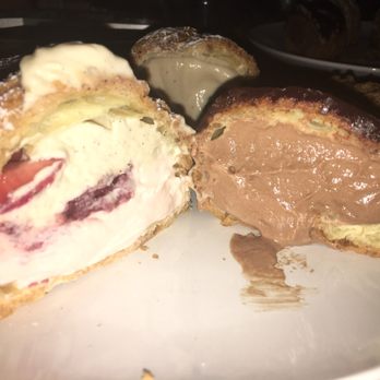 Bibble & Sip - Strawberries and cream puff and dark chocolate cream puff - Coffee & Tea Near Me - New York, New York Bibble & Sip - Strawberries and cream puff and dark chocolate cream puff - Coffee & Tea Near Me - New York, New York