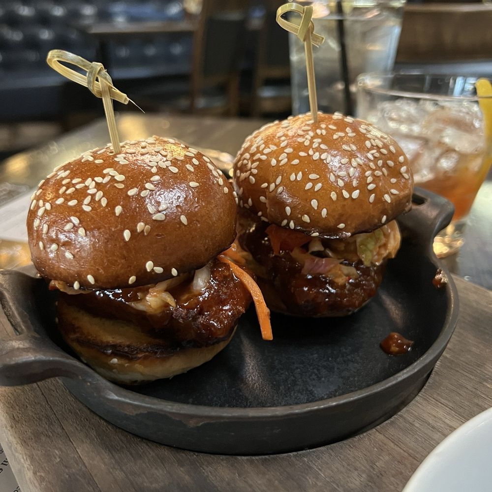 Bosscat Kitchen & Libations - Spicy Korean fried chicken sliders - Bars Near Me - Orange, California Bosscat Kitchen & Libations - Spicy Korean fried chicken sliders - Bars Near Me - Orange, California
