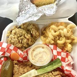 DJay's Soul Food - 1 filet catfish, 2 sides, cornbread, and drink lunch special