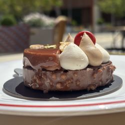 Moulin - Chocolate hazelnut tart - one of my absolute favorite desserts ever that harmonizes a chocolatey base with French pastry magic !!