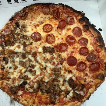 Captain’s Ön Main - Half pepperoni and half sausage pizza - Pizza Near Me - Brighton, Michigan