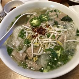 Beef and meatball pho Beef and meatball pho