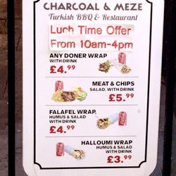 Charcoal Meze 210 - 12/06/2018: Restaurant specials.