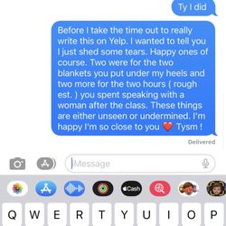 Owl's Head Yoga - Text message