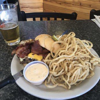Nutz Deep II - Bacon Cheeseburger and onion fries. - Burgers Near Me - Marshfield, Wisconsin