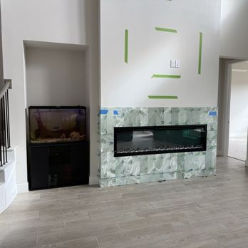 Jc Castillo Tile - Marble tile fireplace surround - Tiling Near Me - Houston, Texas