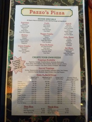 Menu photo 2 Pazzo's Pizzeria Avon, CO