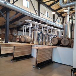 Standing tables and brew equipment Standing tables and brew equipment