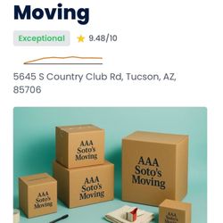 AAA Soto's Moving & Storage - Recognized as exceptional & continue to rank among the top moving companies. A sign of our commitment to quality & customer satisfaction.
