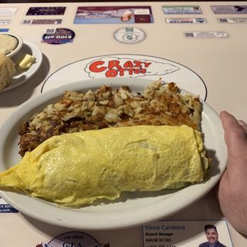Crazy Otto's Diner - Omelette with bacon, avocado and cheese. You can also catch a glimpse of the biscuits and gravy on the side. - Diners Near Me - Lancaster, California Crazy Otto's Diner - Omelette with bacon, avocado and cheese. You can also catch a glimpse of the biscuits and gravy on the side. - Diners Near Me - Lancaster, California