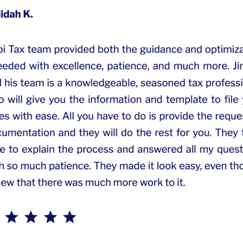 Cubi Tax - Real Customer Reviews - Tax Services Near Me