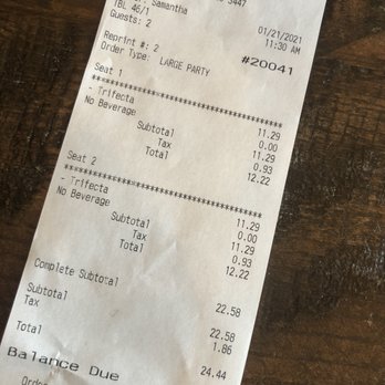 First Watch - Receipt - Breakfast & Brunch Near Me - Austin, Texas