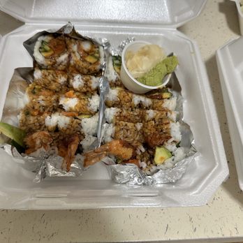 Momo Sushi - Spicy salmon shrimp tuna rolls - Japanese Near Me - Ann Arbor, Michigan