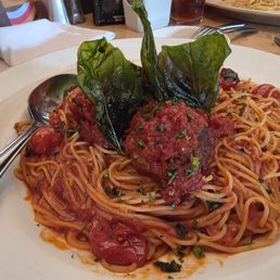 Close up of the meatballs