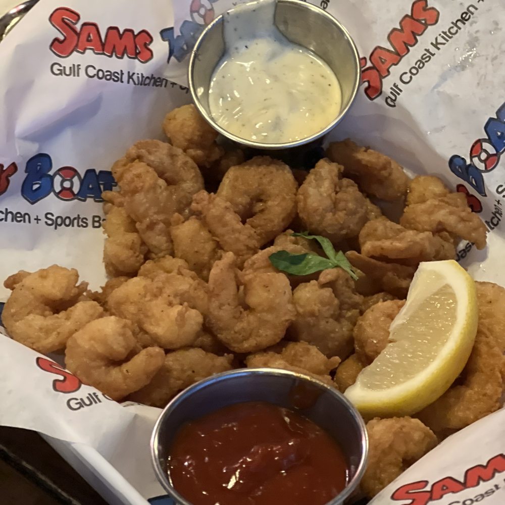 Sam's Sunset Kitchen - Popcorn Shrimp - Sports Bars Near Me - Seabrook, Texas Sam's Sunset Kitchen - Popcorn Shrimp - Sports Bars Near Me - Seabrook, Texas