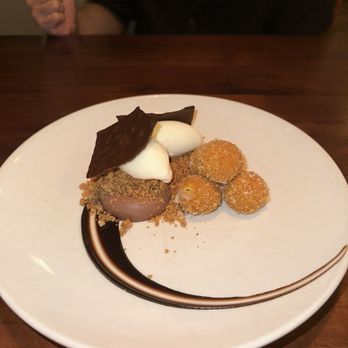 Uchi Houston - fried milk- The toasted blondie was warm & amazing. The salted crumbs with vanilla were yum! Rating:4/5 - Sushi Bars Near Me - Houston, Texas
