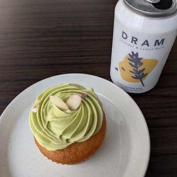 Valentine Sweets - Matcha almond cupcake and herbal bubble water - Patisserie/Cake Shop Near Me - Pasadena, California Valentine Sweets - Matcha almond cupcake and herbal bubble water - Patisserie/Cake Shop Near Me - Pasadena, California