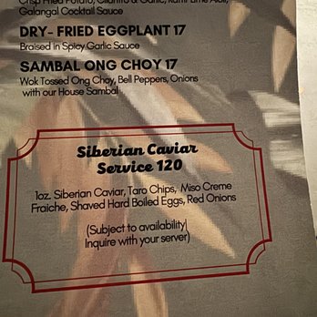 Straits - Honolulu - Menu - Asian Fusion Near Me - Honolulu, Hawaii