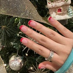 Red french tip! From the new Christmas collection. Gel #263 thank you Heidi!